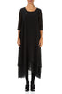 Layered Dotty Black Silk Dress 1