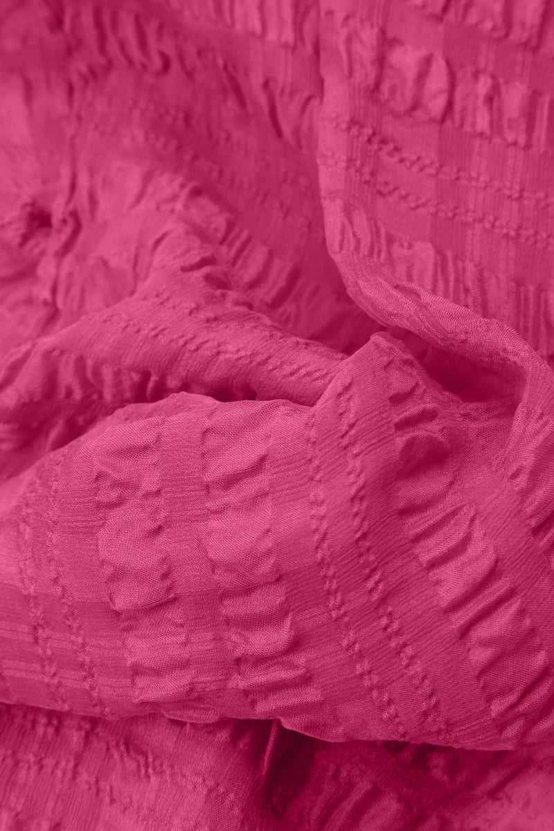 Chemisier en soie léger fuchsia superposé
