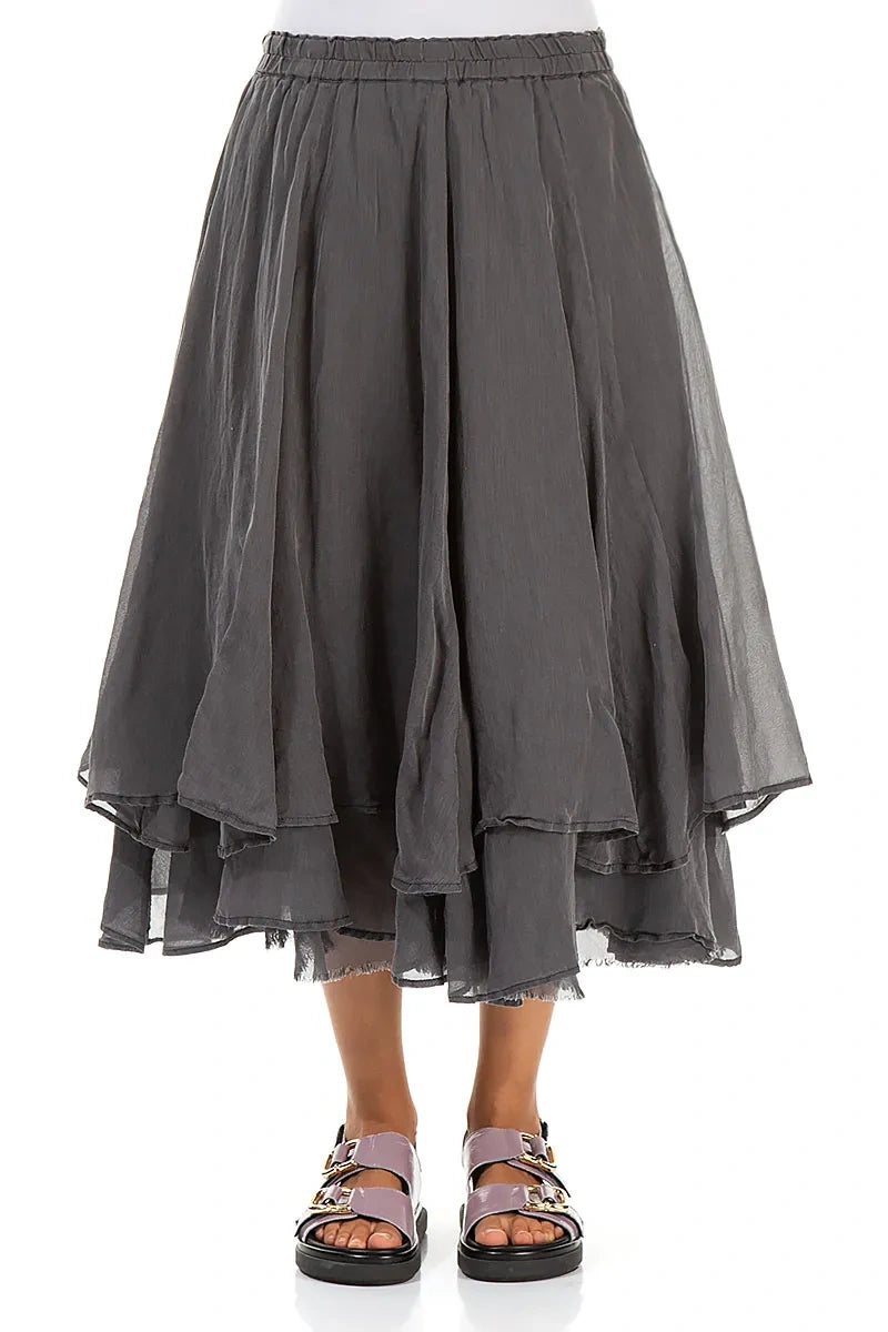 Lagenrock aus Graphit-Seide und Baumwolle