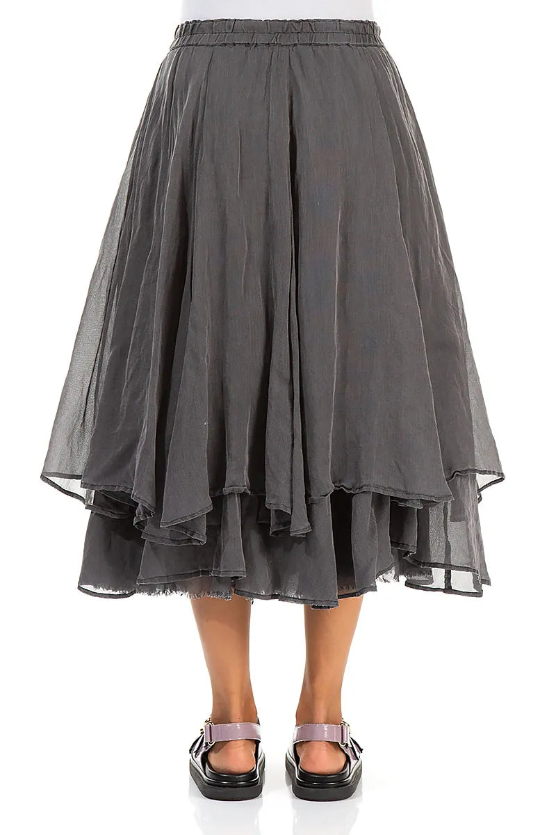 Lagenrock aus Graphit-Seide und Baumwolle