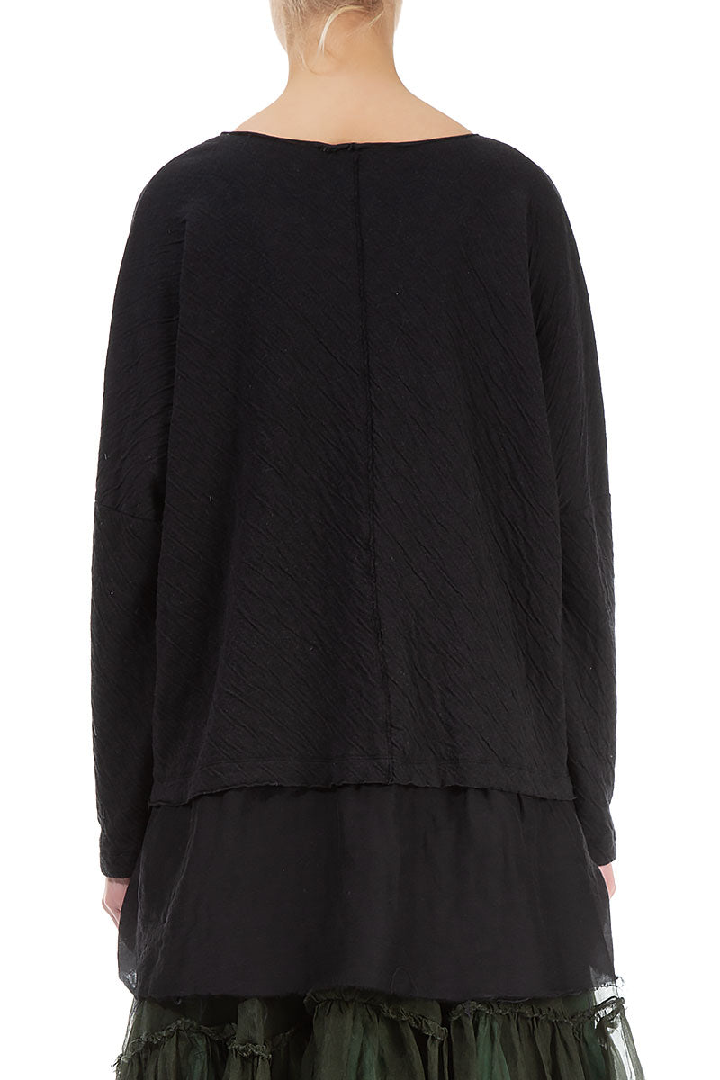 Layered Grey Wavy Cotton Tunic 2