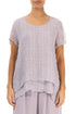 Layered Lilac Light Silk Blouse 1