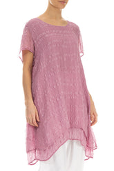 Layered Mauve Taupe Light Silk Tunic 3