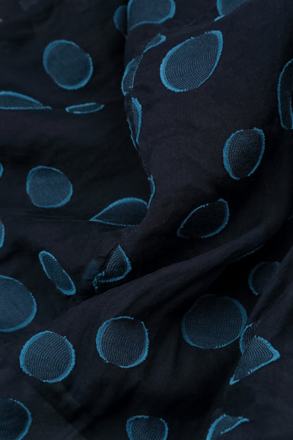 Layered Royal Blue Bubbles Silk Dress 5