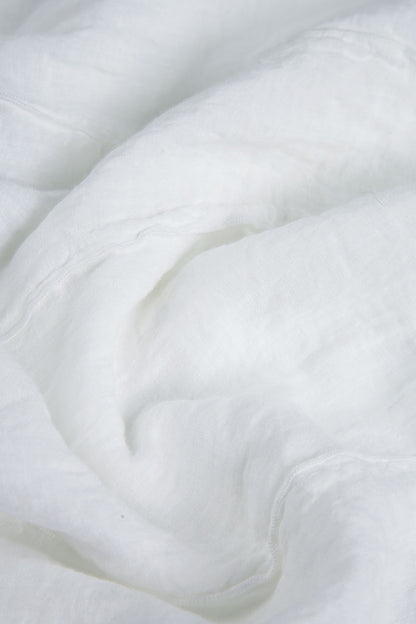 Layered Ruffles White Linen Dress 8