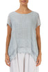 Layered Silver Grey Light Silk Blouse 1