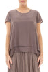 Layered Truffle Silk Bamboo Blouse 1