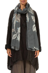 Leaves Mesh Silk Scarf 1