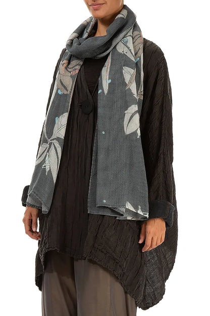 Leaves Mesh Silk Scarf 3