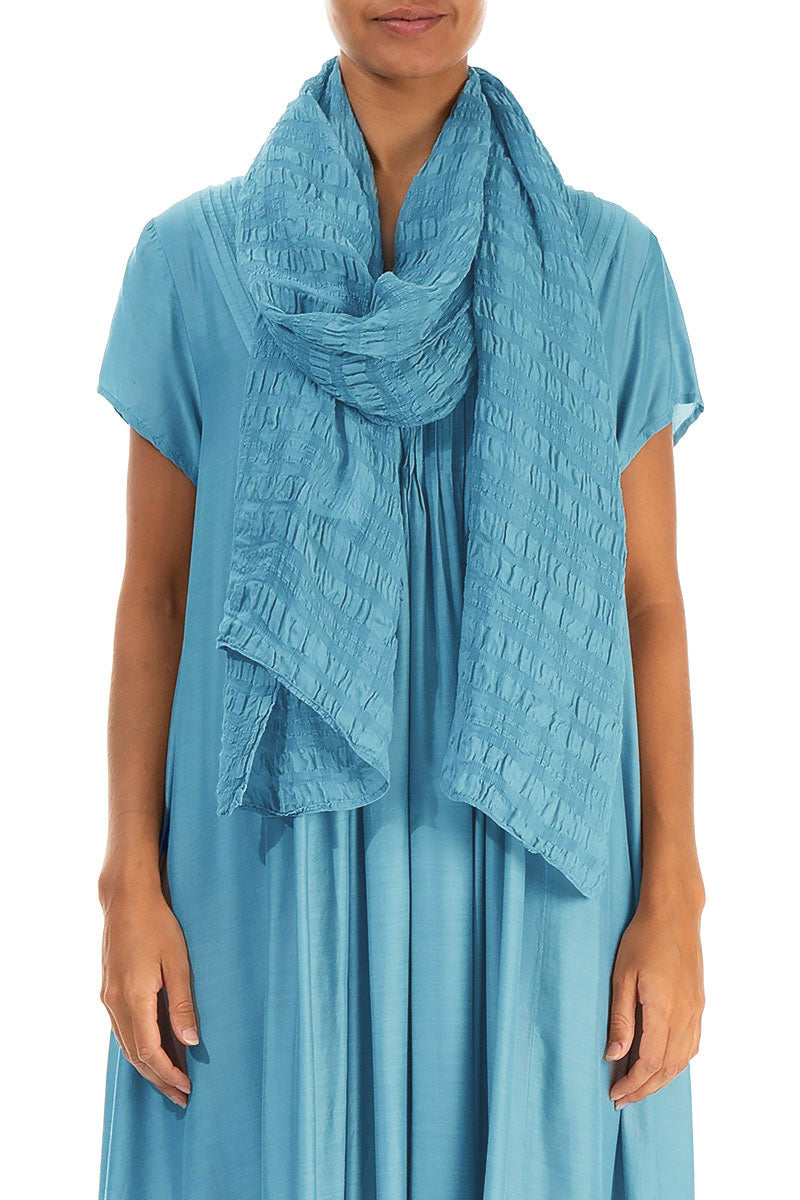 Lightweight Denim Textured Silk Scarf 1