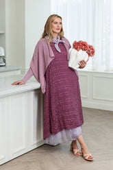 Lilac Gauze Linen Scarf 7