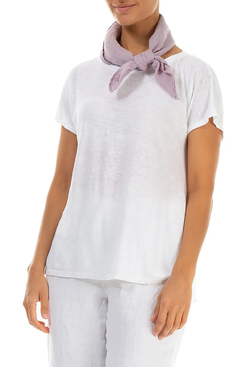 Lilac Gauze Linen Scarf 3