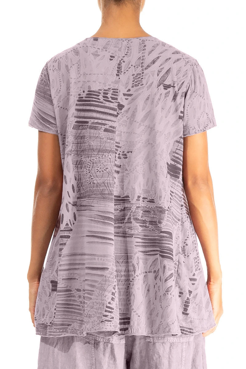 Lilac Serenity Cotton Jersey Tunic Top 2