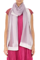 Lilac Silk Chiffon Scarf 1