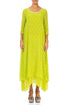 Lime Dotty Silk Maxi Dress 1