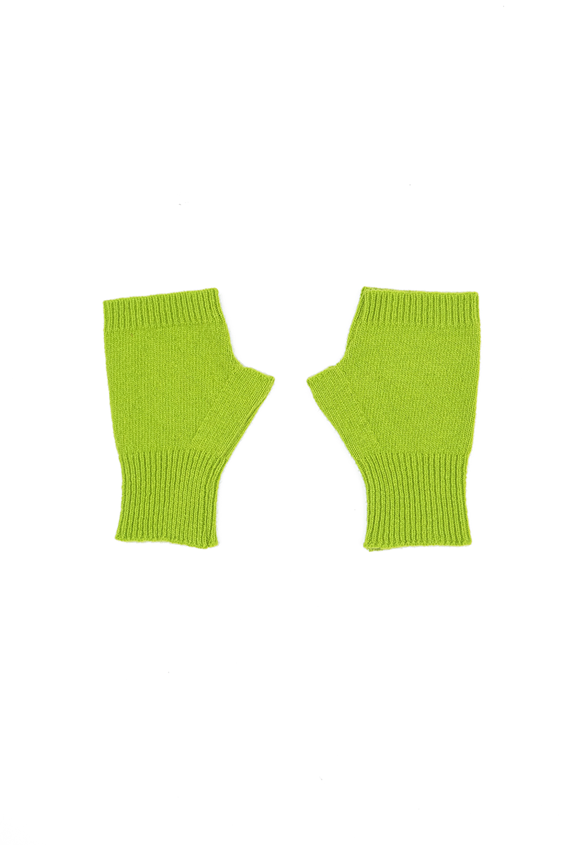 Lime Green Soft Wool Arm Warmers 5