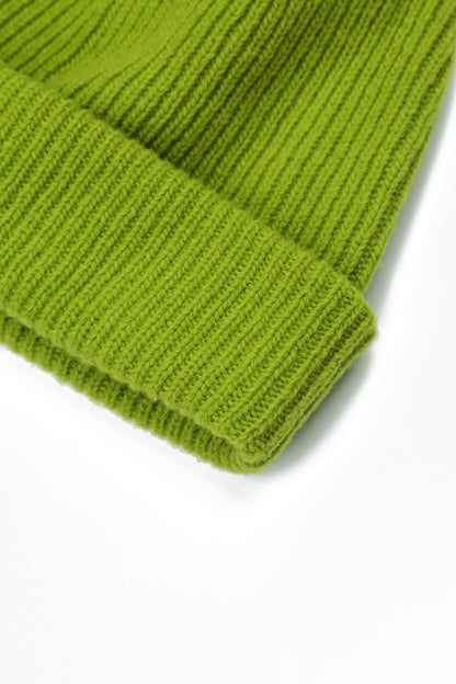 Lime Green Soft Wool Beanie Hat 5