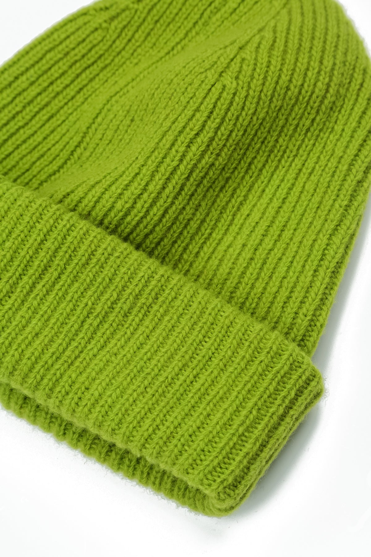 Lime Green Soft Wool Beanie Hat 4