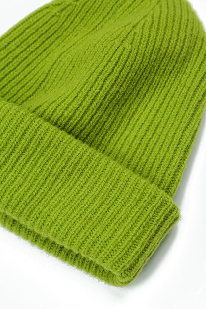 Lime Green Soft Wool Beanie Hat 4