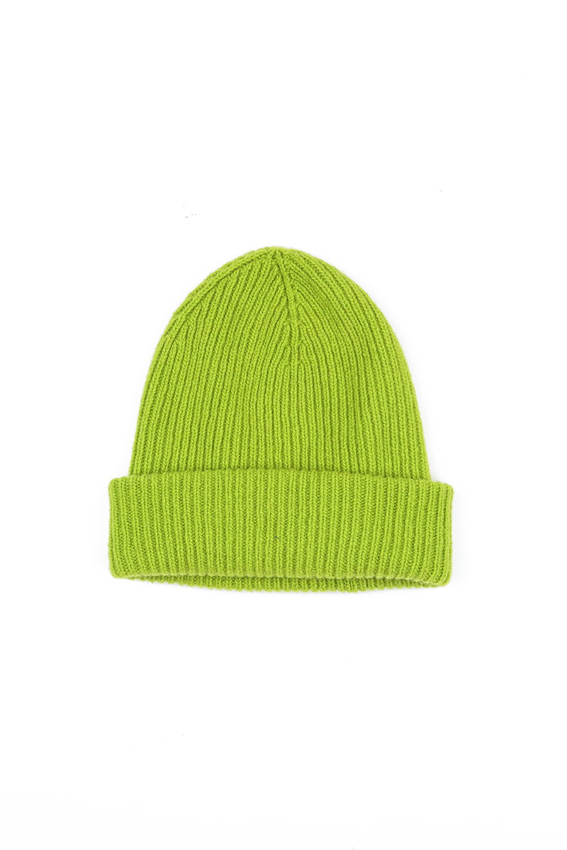 Lime Green Soft Wool Beanie Hat 6