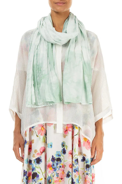 Seidenschal aus reiner Seide in Liquid Sea Mist