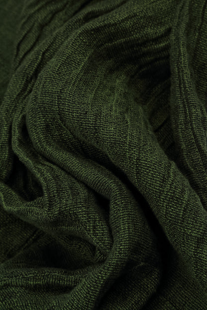 Long Buttonline Shamrock Green Mélange Linen Jacket 5