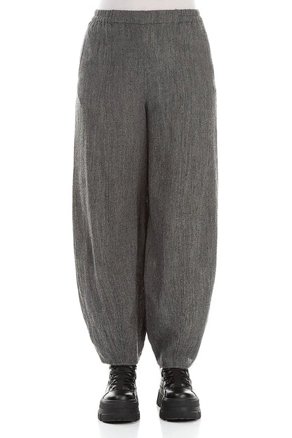 Pantalon en pure laine grise