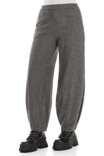 Pantalon en pure laine grise