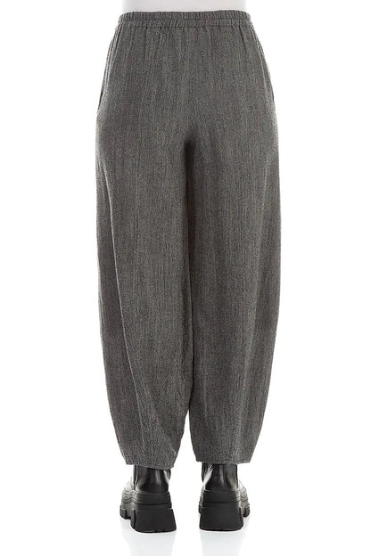 Pantalon en pure laine grise