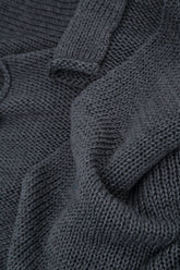 Long Hooded Graphite Linen Cardigan 6