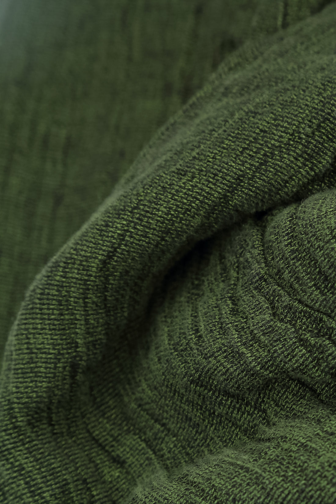 Long Shamrock Green Mélange Linen Jacket 5