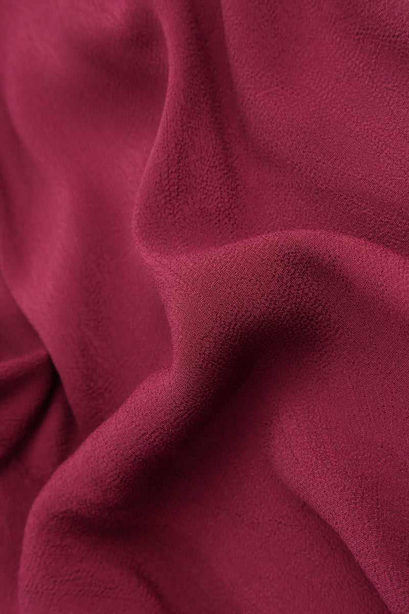 Long Tapered Claret Viscose Trousers 4