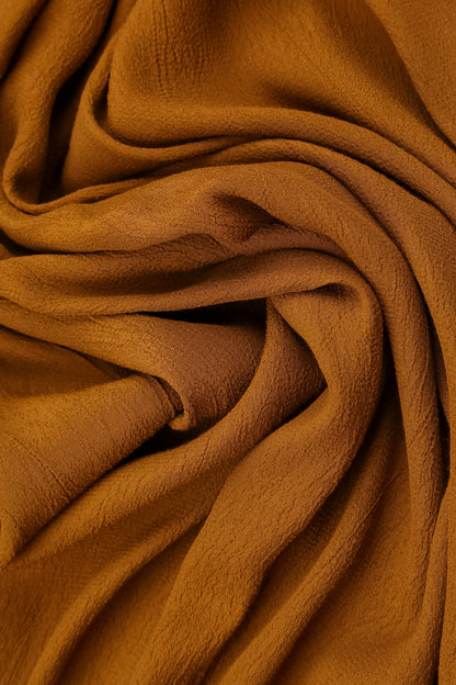 Long Tapered Yellow Ochre Viscose Trousers 5