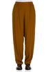 Long Tapered Yellow Ochre Viscose Trousers 1