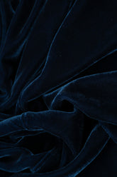 A-Line Azure Silk Velvet Dress 5