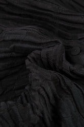 Longer Back Black Circle Silk Linen Skirt 5