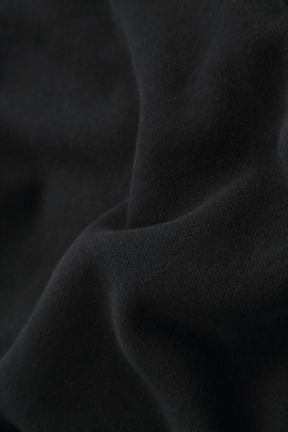 Longer Back Black Cotton Jersey Skirt 4