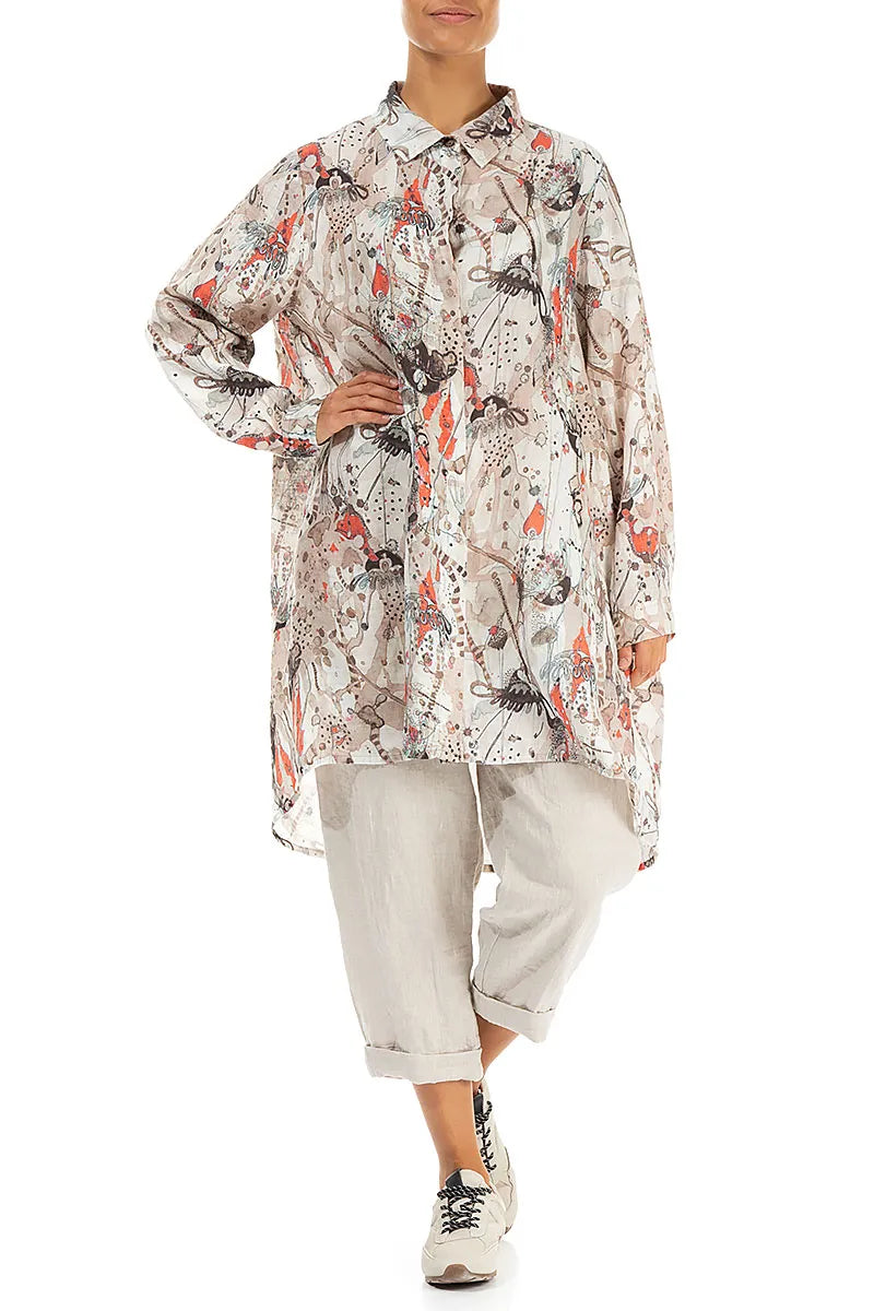 Longer Back Savannah Linen Shirt 5