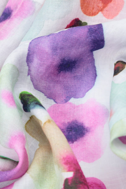 Robe longue en gaze de lin Maxi Blossom