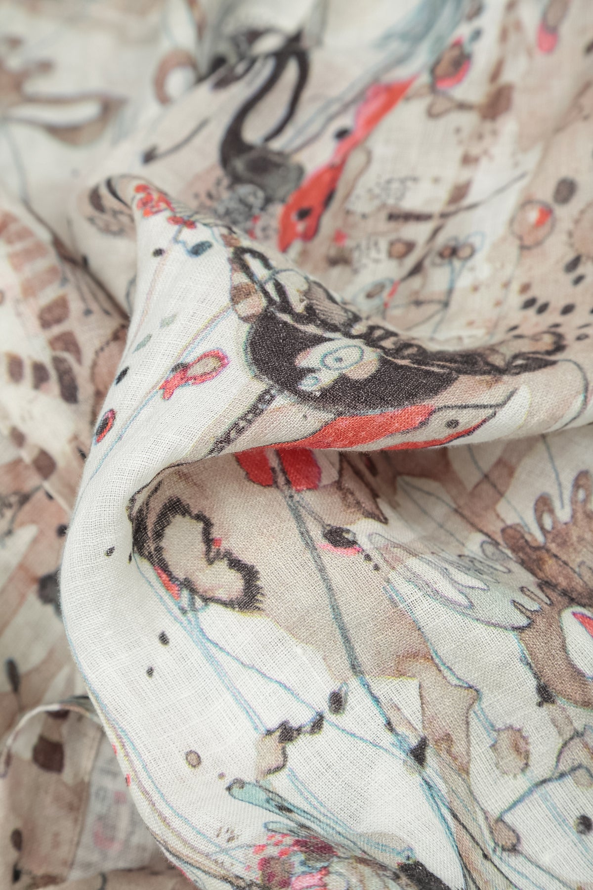 Ärmelloses Leinentop „Savannah“ mit längerem Rückenteil