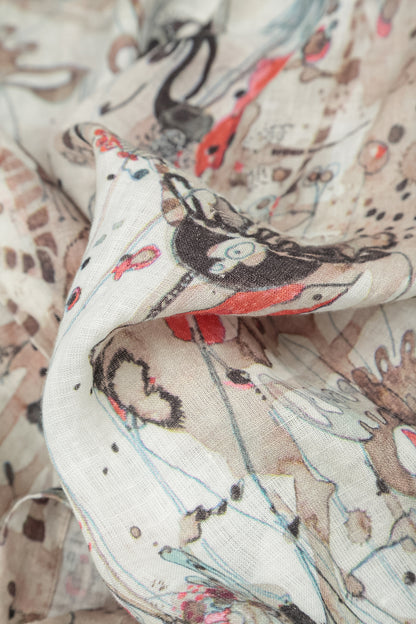 Ärmelloses Leinentop „Savannah“ mit längerem Rückenteil