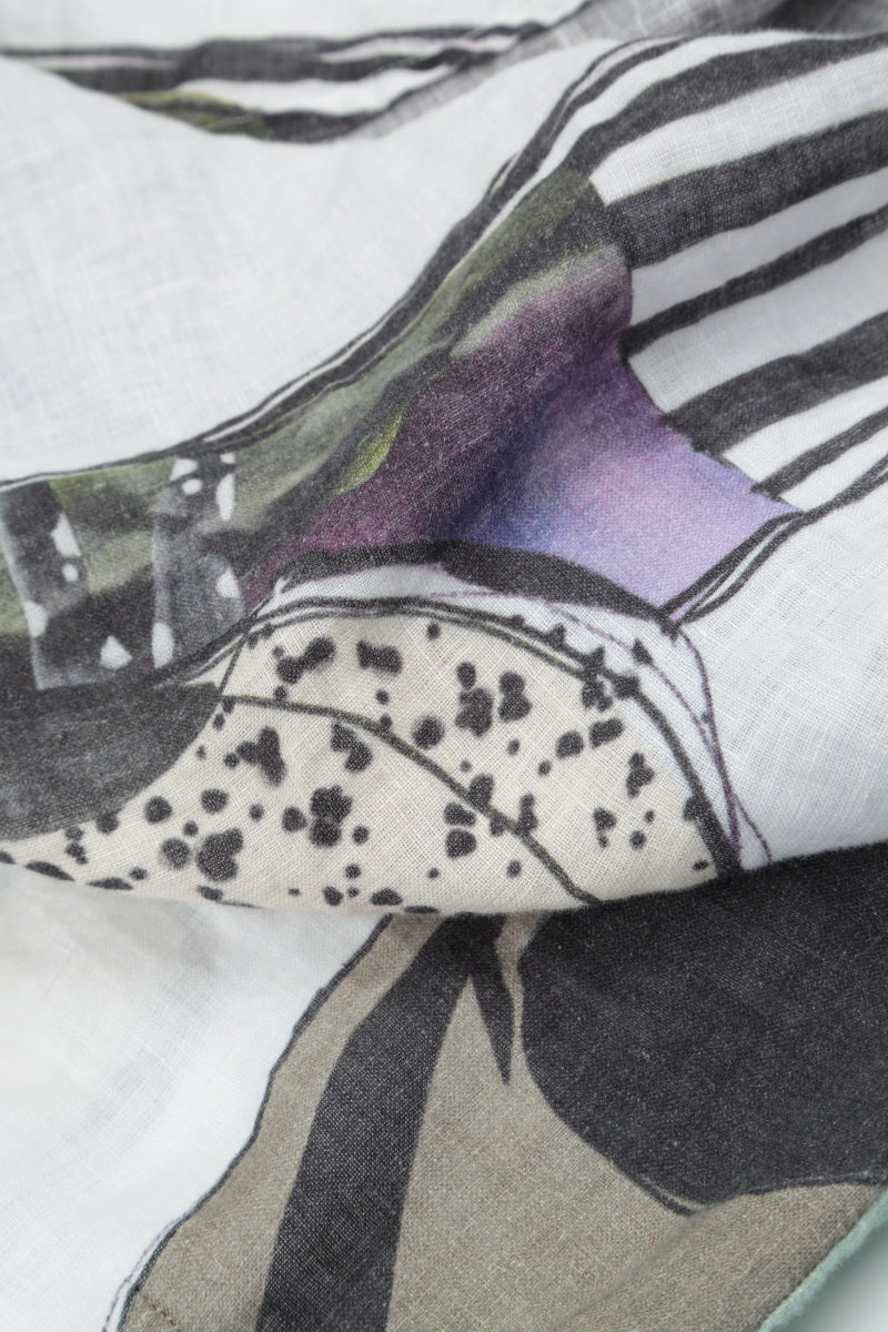 Longer Back Tumbled Stone Linen Shirt 5