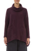 Longer Back Turtleneck Mulberry Wool Sweater 1