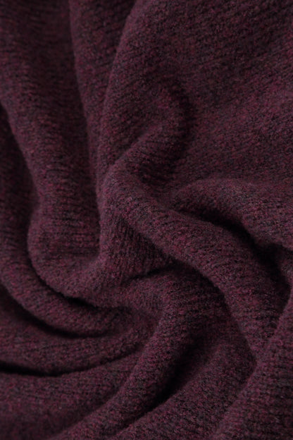 Longer Back Turtleneck Mulberry Wool Sweater 5