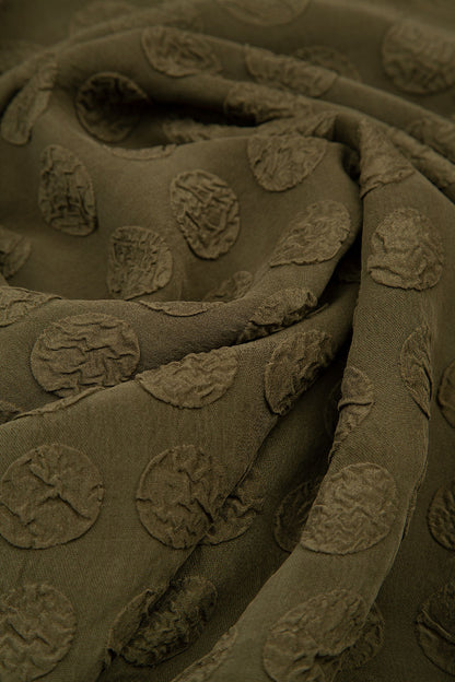 Longer Edges Bubble Khaki Silk Tunic 5