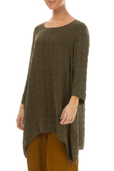Longer Edges Bubble Khaki Silk Tunic 3
