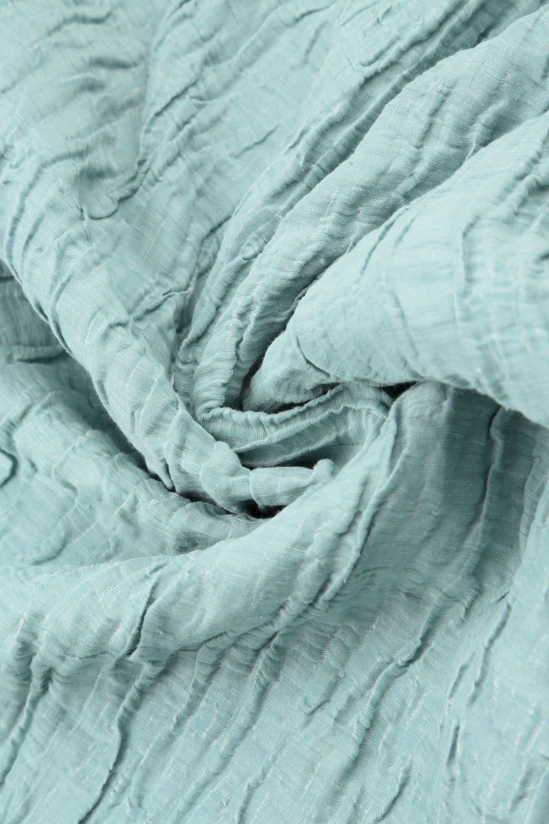 Longer Sides Crinkled Breeze Silk Linen Dress 5