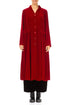 Longline Cherry Red Silk Velvet Jacket 1
