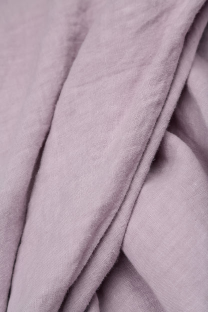 Loose Back Pockets Lilac Linen Trousers 4