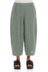 Loose Back Pockets Sage Linen Trousers 1